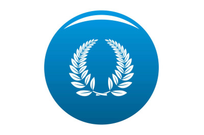 Laurel wreath icon vector blue