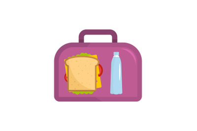 Office dinner icon, flat style