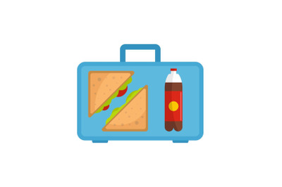 Office breakfast icon, flat style