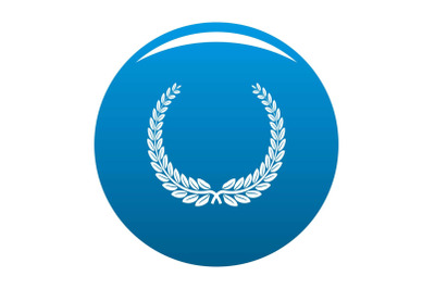 Leader wreath icon vector blue