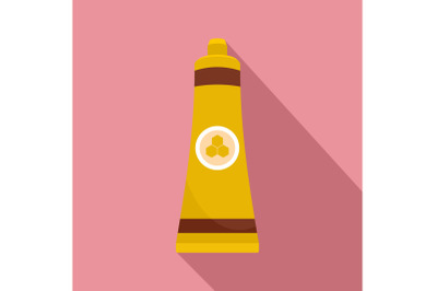 Honey tube icon, flat style