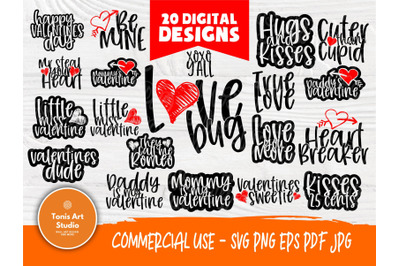 Valentine SVG Bundle, Kids Valentines Day, Love Svg