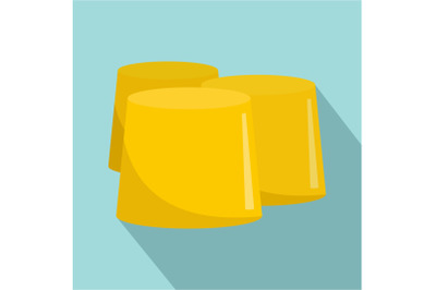 Honey figure icon, flat style
