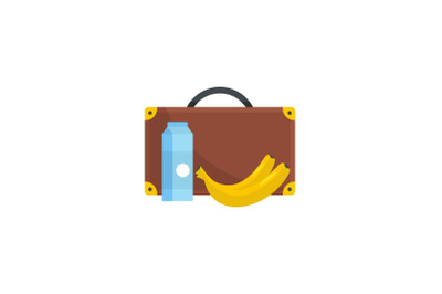 Lunchtime icon, flat style