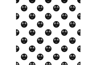 Sad smile pattern vector seamless