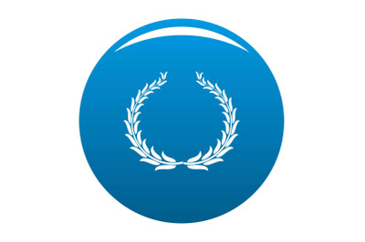 Winning wreath icon vector blue