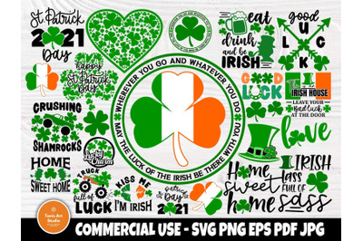 St Patricks Day SVG Bundle, Clover Svg, Irish Svg