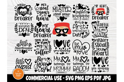 Kids Valentines SVG Bundle, Valentines Day Shirts