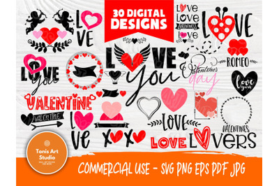 Love SVG Bundle, Love Svg, Valentines Svg, Heart Svg