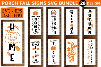 Porch Fall Signs SVG Bundle