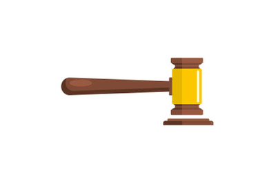Justice icon, flat style