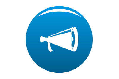 Megaphone with handle icon vector blue