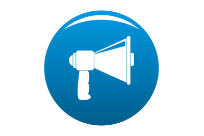 Small megaphone icon vector blue