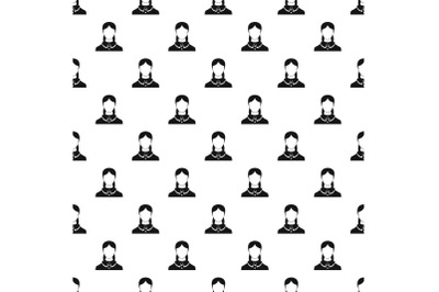 New female avatar pattern vector seamless
