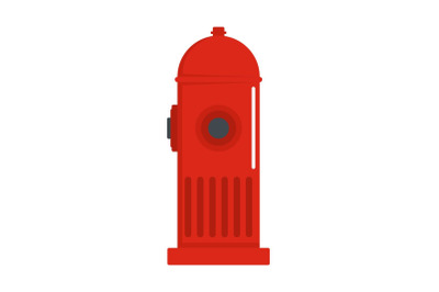Fire column icon, flat style