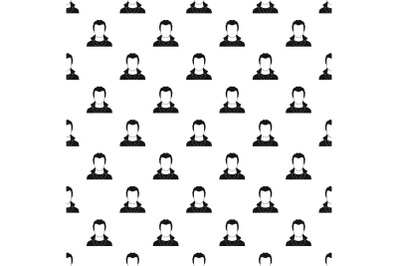 New man avatar pattern vector seamless