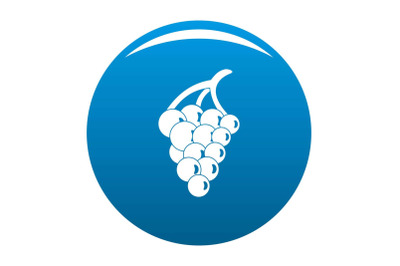 Grape for restaurant icon vector blue