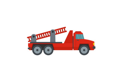 Fire engine icon, flat style