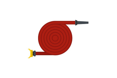 Fire hose icon, flat style