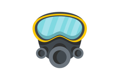 Respirator icon, flat style