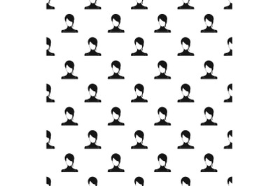 Girl avatar pattern vector seamless