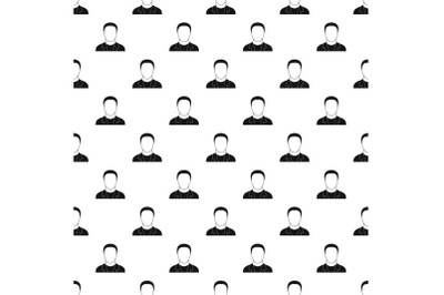 Man avatar pattern vector seamless