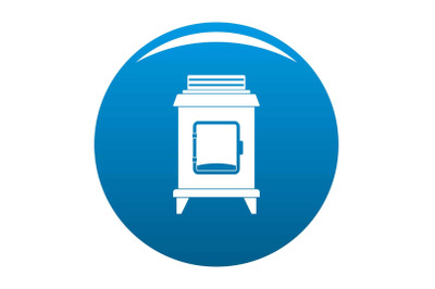 Old oven icon vector blue