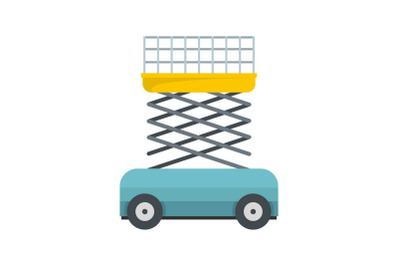 Lifting platform icon, flat style