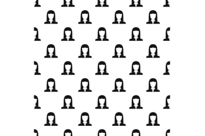 Woman avatar pattern vector seamless