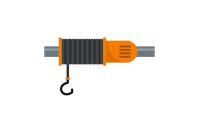 Machinery hook icon, flat style