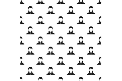 New woman avatar pattern vector seamless