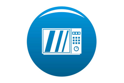 Electrical microwave oven icon vector blue