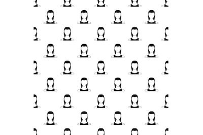 Female avatar pattern vector seamless