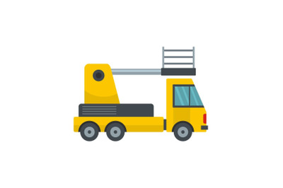 Lorry platform icon, flat style