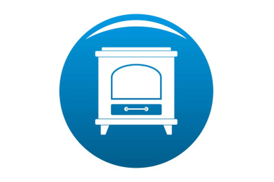 Ancient oven icon vector blue