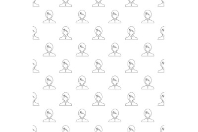 New female avatar pattern vector seamless