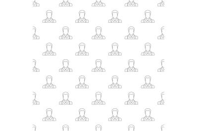 Man avatar pattern vector seamless