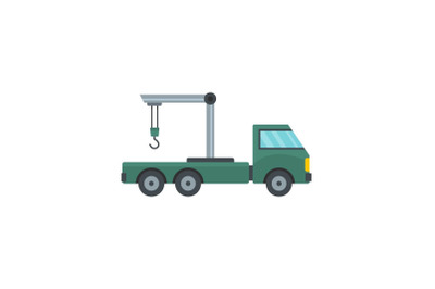 Industrial crane icon, flat style