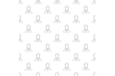 New woman user pattern vector seamless