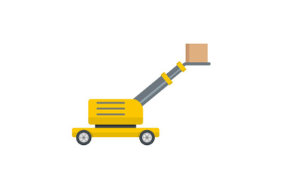 Big crane icon, flat style