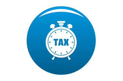 Time tax icon vector blue