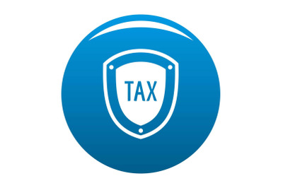 Tax protection icon vector blue