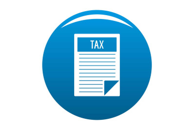 Tax sheet icon vector blue