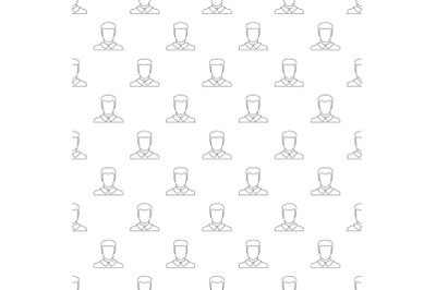 Man avatar pattern vector seamless