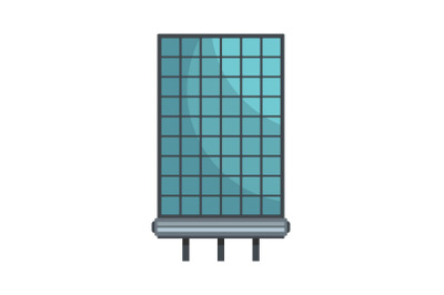 Solar panel icon, flat style