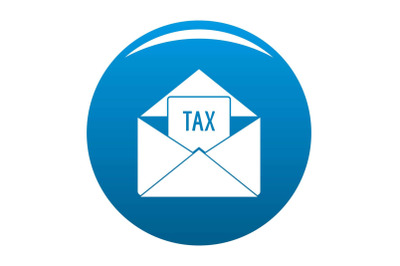 Tax email icon vector blue