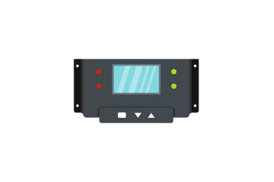 Battery equipment icon, flat style