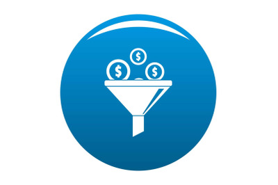 Investment icon vector blue