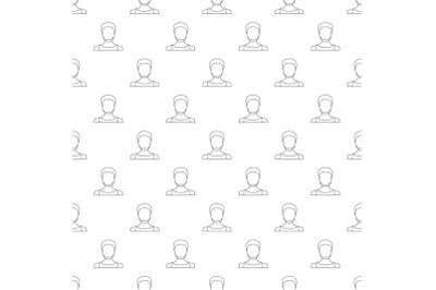 Man avatar pattern vector seamless