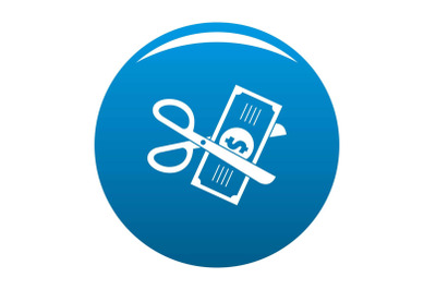 Money for tax icon vector blue